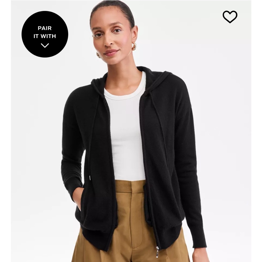 Charter Club 100% Cashmere Zip Hoodie